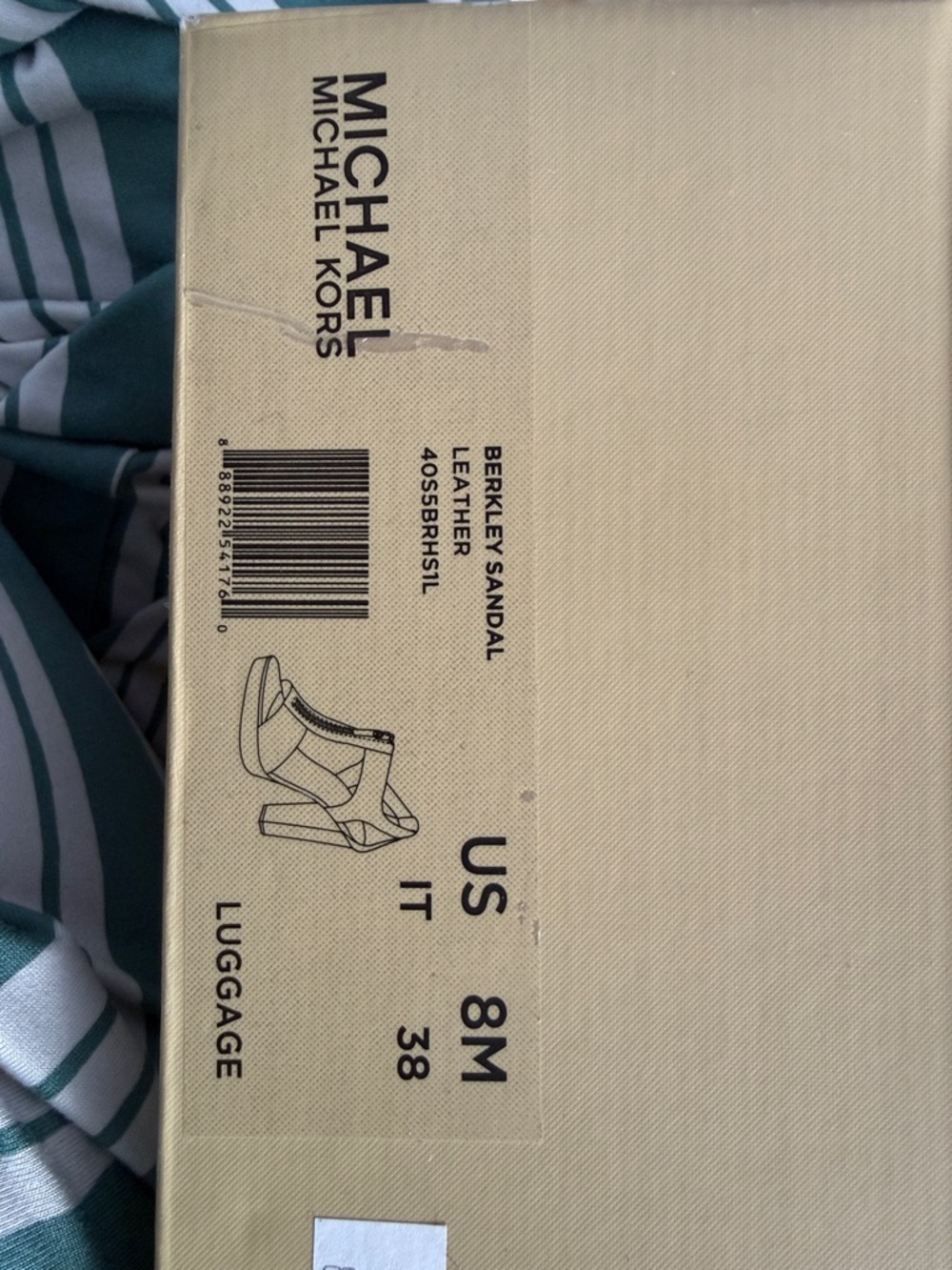 Michael Kors Brown Leather Zip Front Heeled Sandals